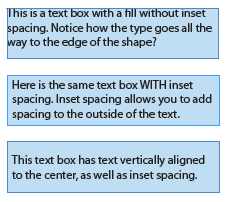 Inset Spacing and Vertical Alignment