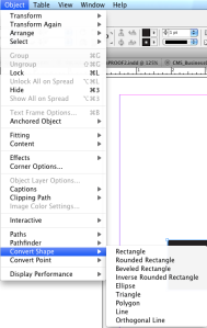 Convert Shapes in InDesign